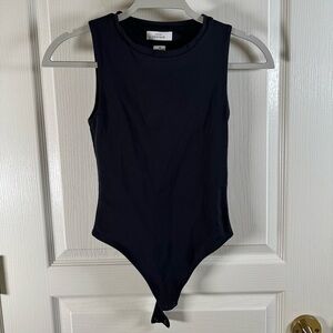 Babaton Black Minimalist Bodysuit One Piece